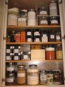 organized pantry glass jars labels martha stewart avery