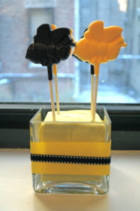 bumble bee theme dessert table