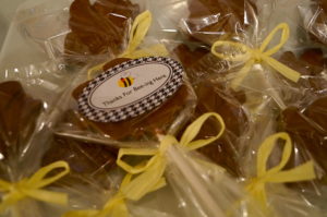 bumble bee theme party favors DIY homemade labels