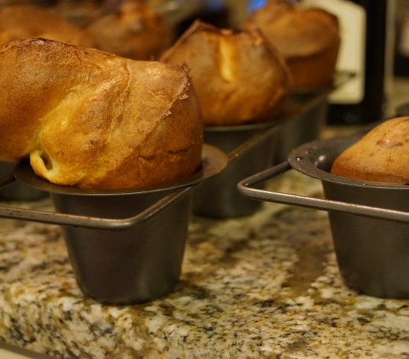 side by side comparison gluten free popovers cup-4-cup flour