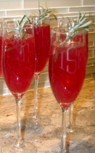 Poinsettia Champagne Cocktail