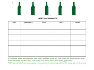 Free Printable Wine Tasting Notes from the Stylish Spoon