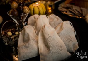Spooky Spider Web Stamped Halloween Party Favor Treat Bags