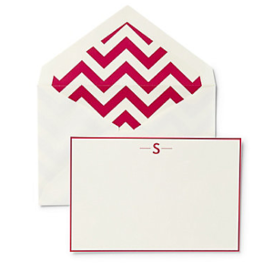 Monogram Notecards with Chevron Envelope Liner from C Wonder - Stylish Spoon's 2013 Holiday Gift Guide | www.StylishSpoon.com