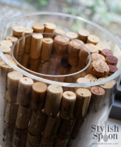 DIY Wine Cork Vase Filler How-To | www.StylishSpoon.com