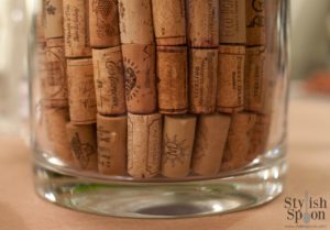 DIY Wine Cork Vase Filler How-To | www.StylishSpoon.com