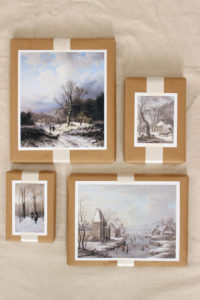 DIY Printable Winter Art Gift Wrappying | www.StylishSpoon.com