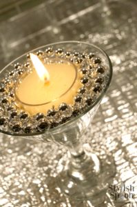 DIY Beaded Tea Light Candle Holder | www.StylishSpoon.com