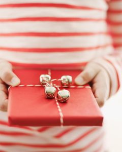 Simple twine and jingle bells holiday gift wrapping | www.StylishSpoon.com