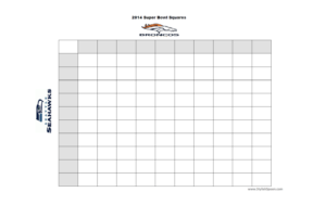 2014 Super Bowl Betting Squares Game - Free Printable | StylishSpoon.com