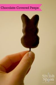 DIY Dark Chocolate-Covered Peeps | stylishspoon.com