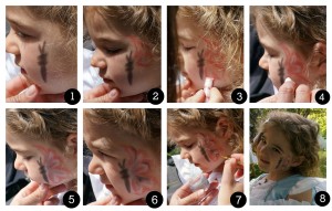 How to Butterfly Face Painting Collage | stylishspoon.com