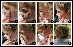 How to Butterfly Face Painting Collage | stylishspoon.com