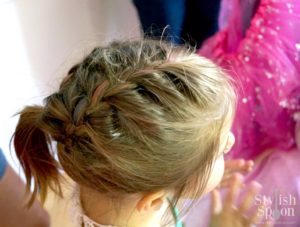 Pink princess party chalk hair color