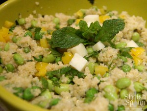 Spring Quinoa Salad with Peas, Mint & Pecorino | stylishspoon.com