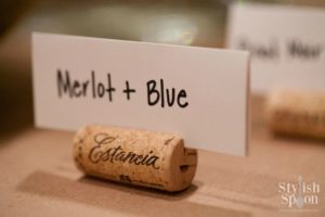 wine cork place card holders (merlot)