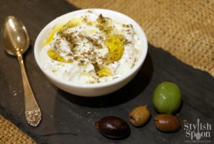 Labneh Middle Eastern Strained Yogurt with Za'atar Mezze Plate | stylishspoon.com
