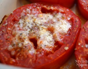 parmesan baked tomatoes - healthy summer recipe