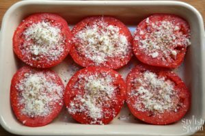 parmesan baked tomatoes - healthy summer recipe