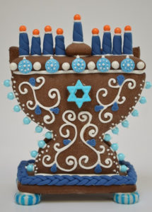 Gingerbread Menorah Kit - Hanukkah Gift Idea for the whole family, hostess gift